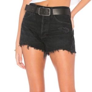 Agolde black high waisted shorts